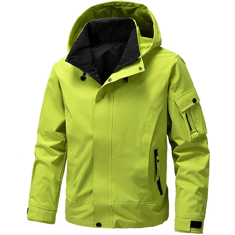 Heren skijas met capuchon en ritssluiting