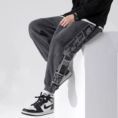 Casual sweatpants voor heren | met stijlvolle print aan de zijkant