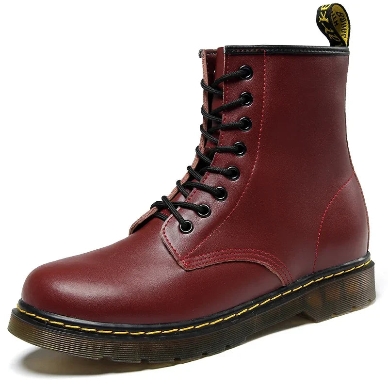 Unisex leren enkellaarzen voor de winter