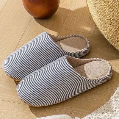 Gestreepte pantoffels voor dames