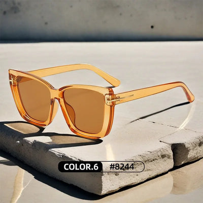 Oversized Cat-Eye Zonnebril Met UV-Bescherming Voor Dames