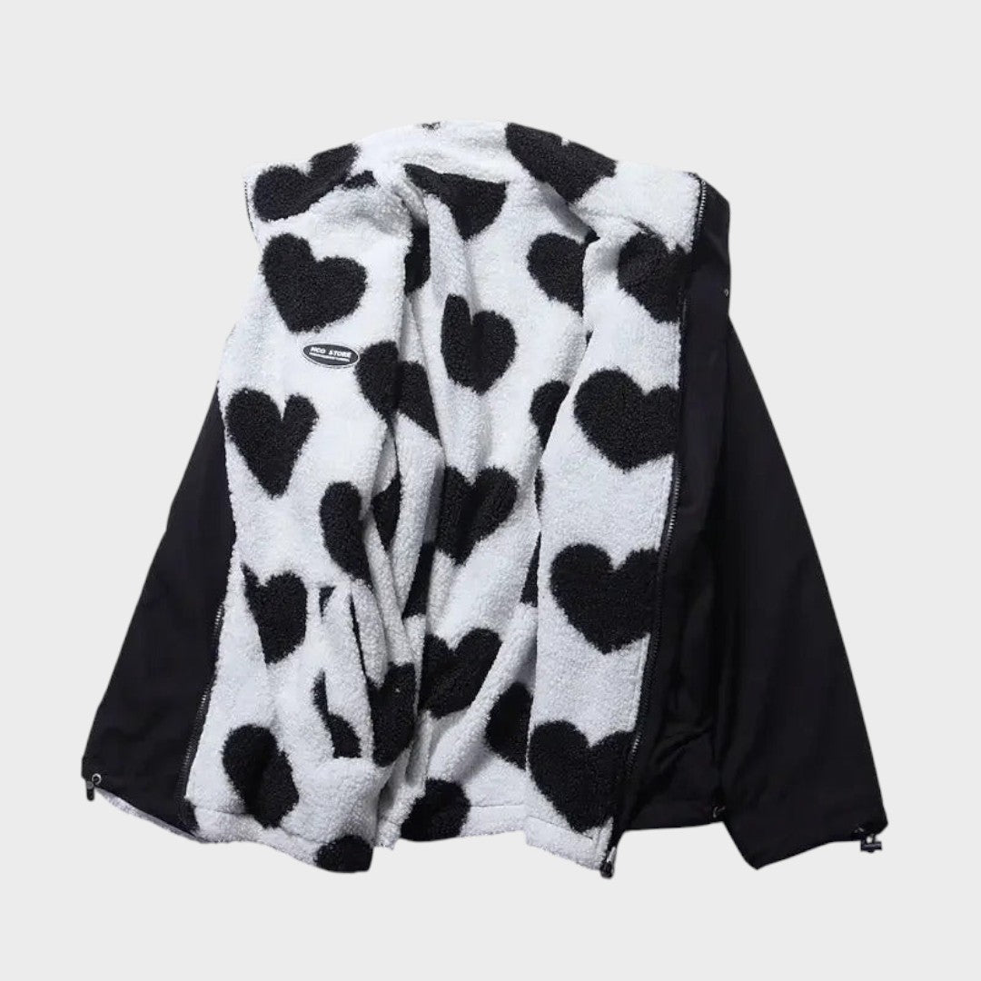 Dames Fleece Jas | Zip-Up Jacket met Hoge Kraag