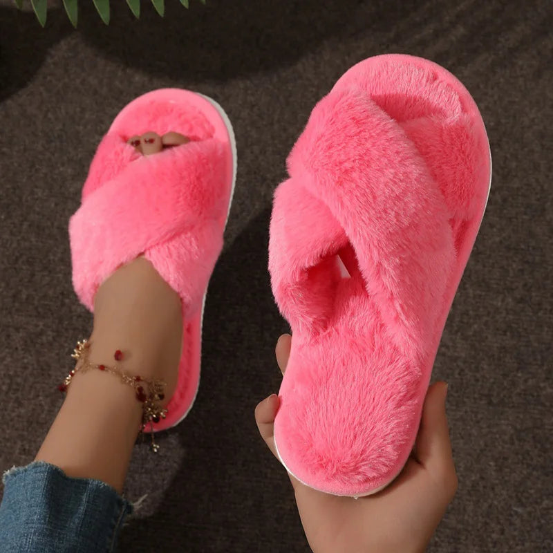 Pantoffels met open teen voor dames