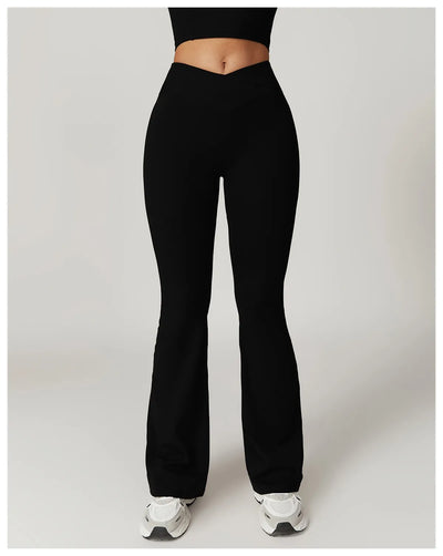 Dames Comfortabele Flared Sportlegging Met Elastische Tailleband | Yoga