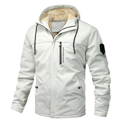 Heren fleece gewatteerde jas met lange mouwen