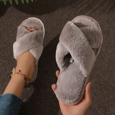 Pantoffels met open teen voor dames