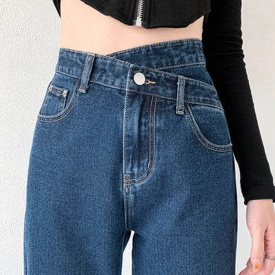 Stijlvolle damesjeans met hoge taille