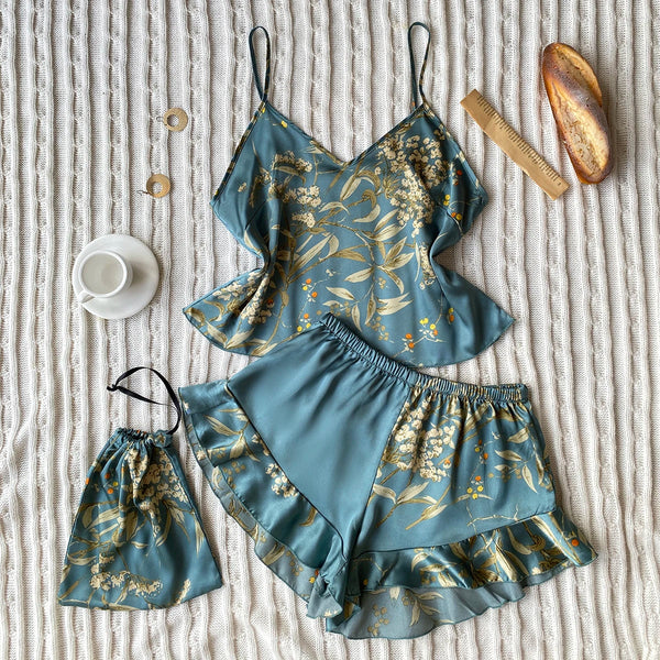 Zijden Pyjama | Luxe Slaaplook | Zacht en Ademend Materiaal