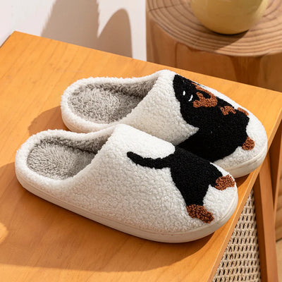 Unisex warme pantoffels met hondmotief casual gebruik
