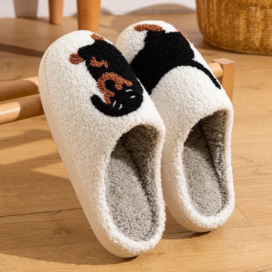 Unisex warme pantoffels met hondmotief casual gebruik