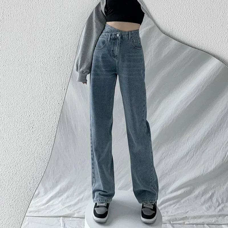 Stijlvolle damesjeans met hoge taille