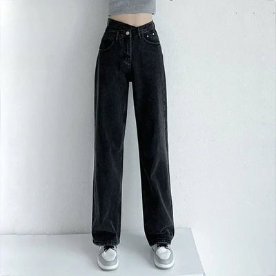 Stijlvolle damesjeans met hoge taille