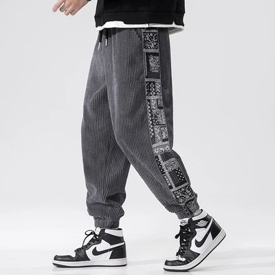 Casual sweatpants voor heren | met stijlvolle print aan de zijkant