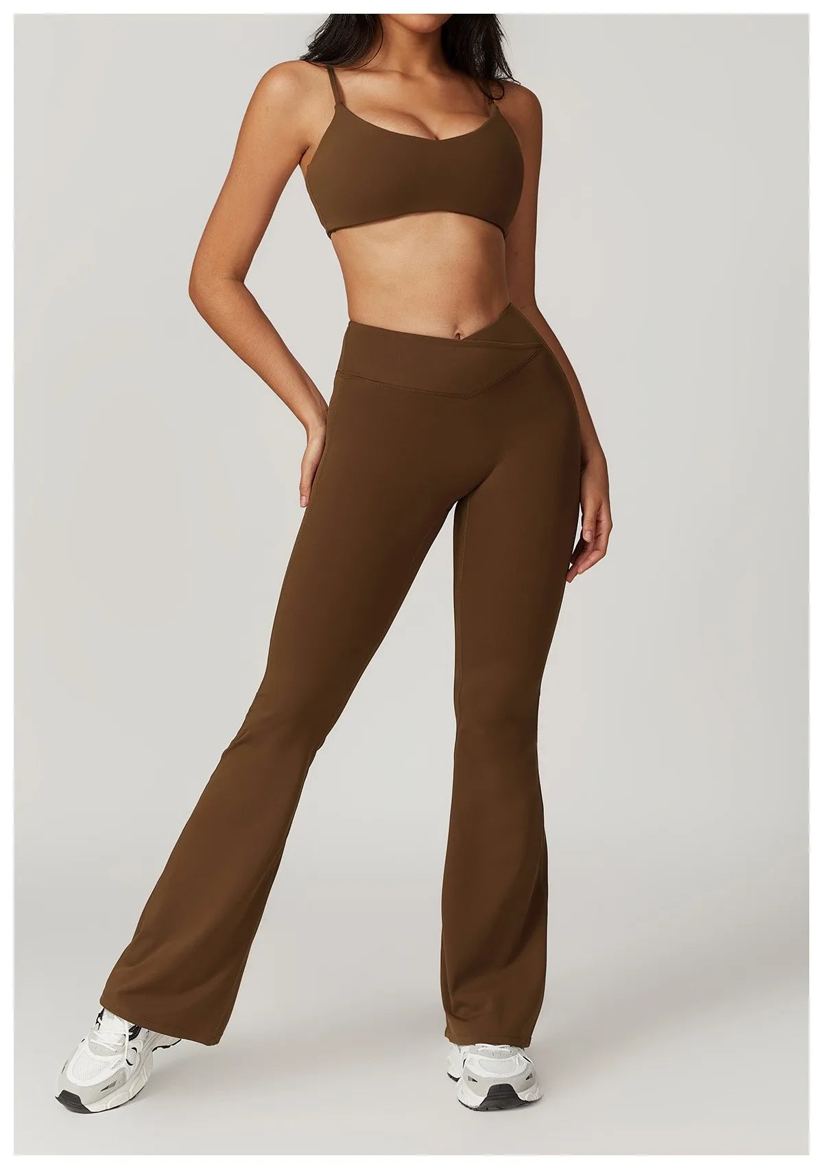 Dames Comfortabele Flared Sportlegging Met Elastische Tailleband | Yoga
