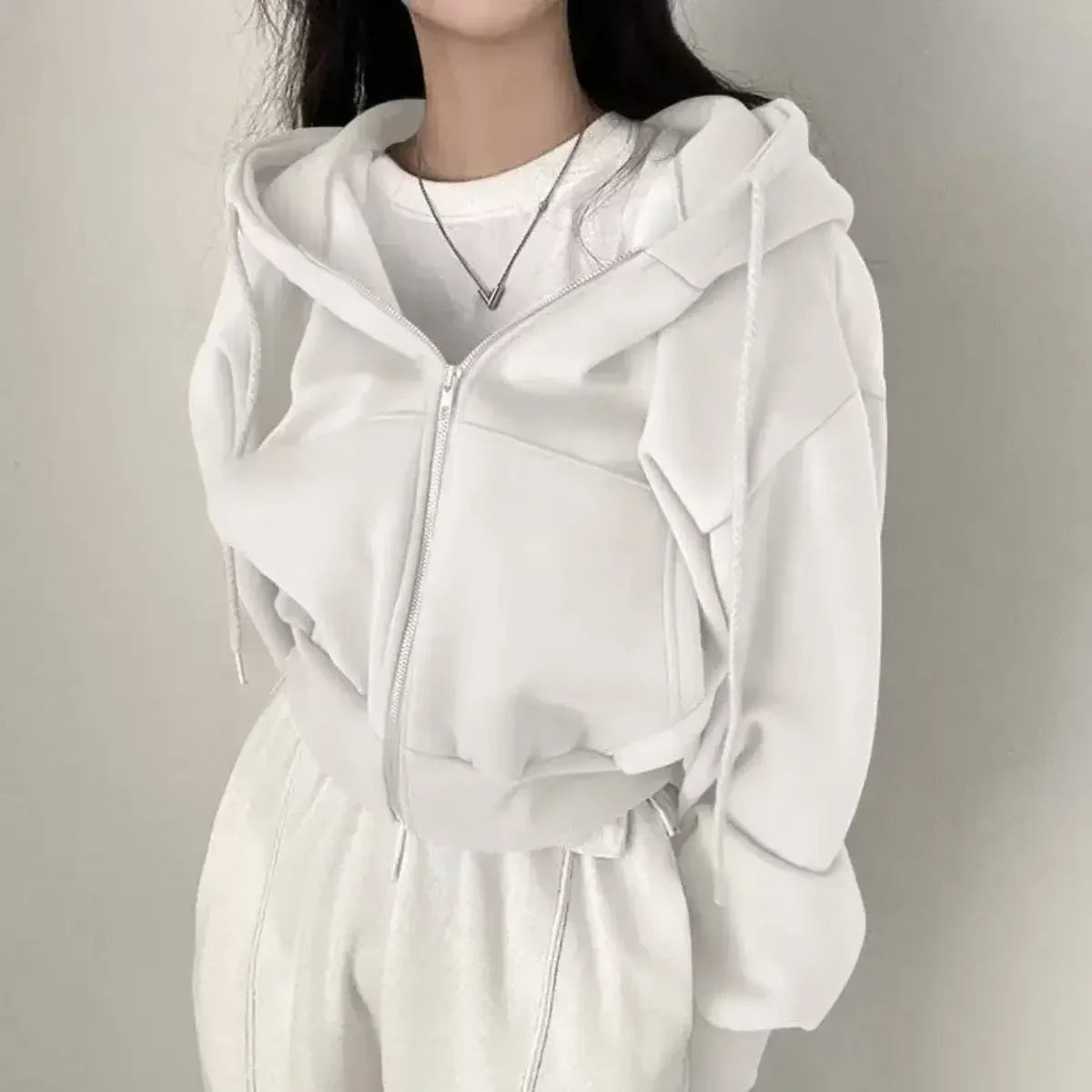 Relaxte cropped hoodie voor dames