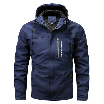 Heren fleece gewatteerde jas met lange mouwen