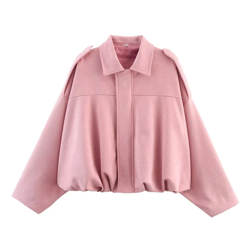 Veste pour dames avec col retourné et manches longues