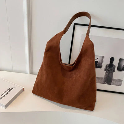 Suède Dames Schoudertas | Elegant Minimalistisch Design met Luxe Details