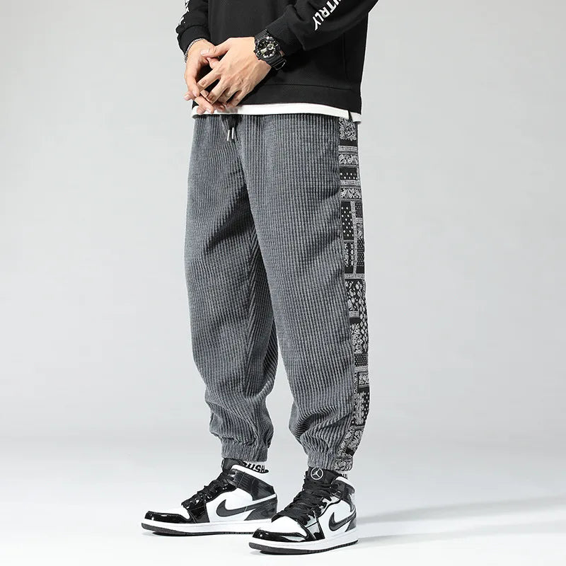 Casual sweatpants voor heren | met stijlvolle print aan de zijkant