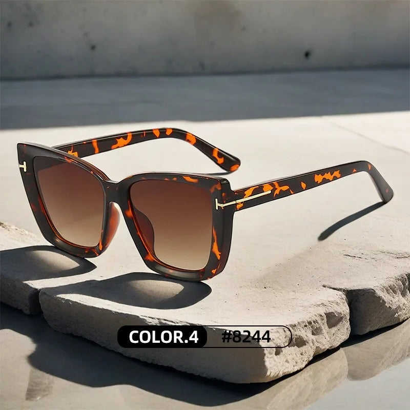 Oversized Cat-Eye Zonnebril Met UV-Bescherming Voor Dames