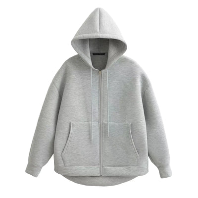 Vrouwen Losse Casual Mantel met Capuchon