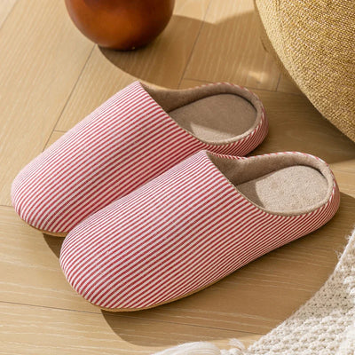Gestreepte pantoffels voor dames