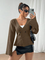 Dames Knoopvest | Casual & Elegant | Comfortabele, Flatterende Pasvorm