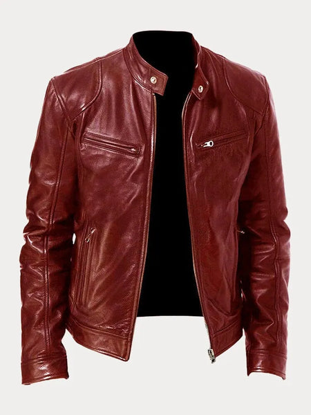 Leren Bikerjack Voor Mannen | Casual en Stoer | Meerdere Kleuren en Stijlvol Design