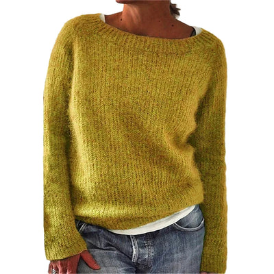 Pull pour dames | Pull en tricot avec col rond et texture
