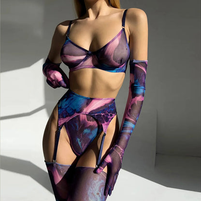 Valerie™ | Tie Dye 5-delige lingerieset