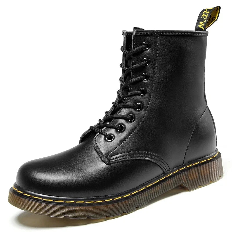 Unisex leren enkellaarzen voor de winter