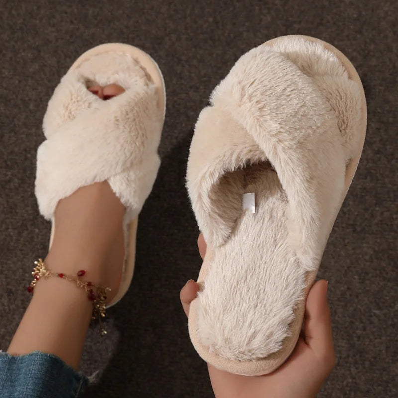 Pantoffels met open teen voor dames