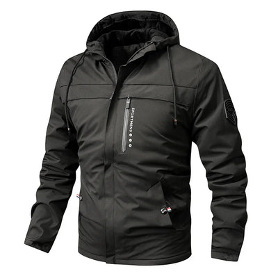 Heren fleece gewatteerde jas met lange mouwen