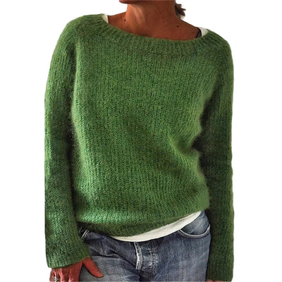 Pull pour dames | Pull en tricot avec col rond et texture