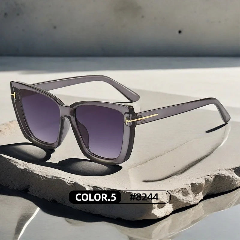 Oversized Cat-Eye Zonnebril Met UV-Bescherming Voor Dames