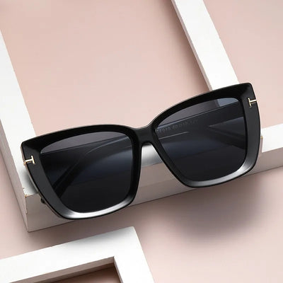 Oversized Cat-Eye Zonnebril Met UV-Bescherming Voor Dames