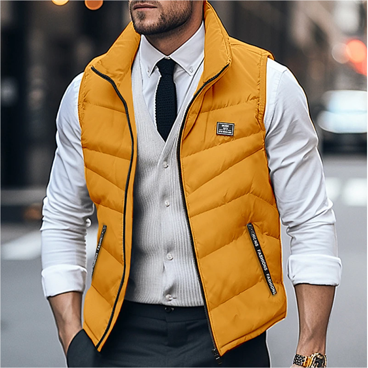 Wintervest met rits voor heren
