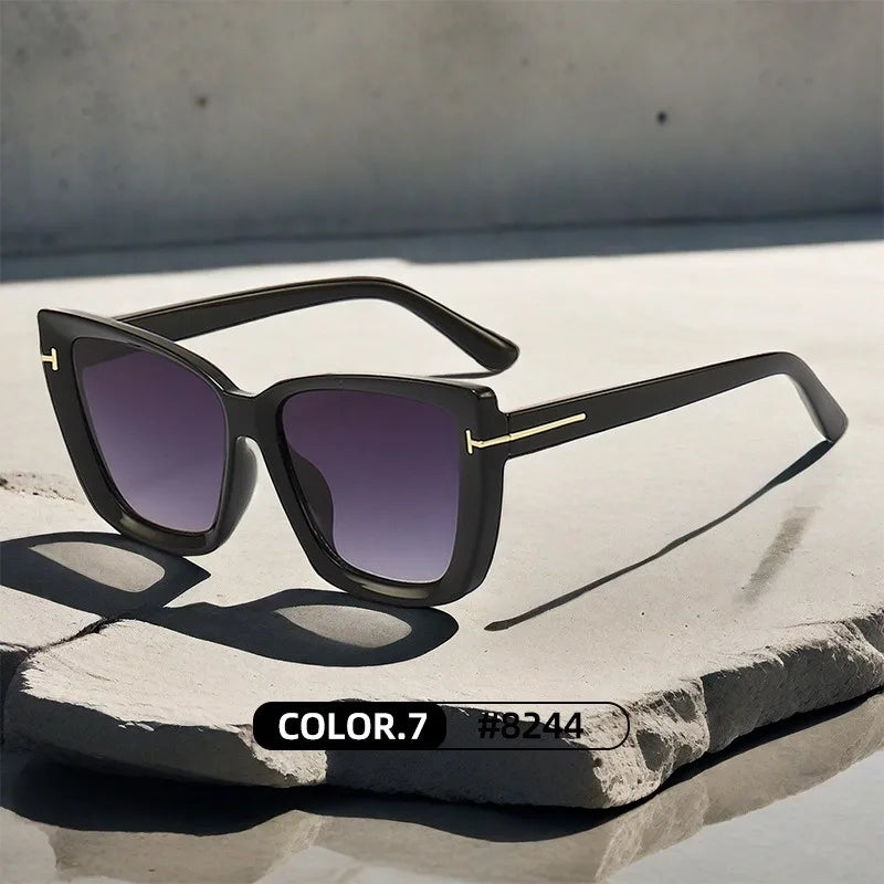 Oversized Cat-Eye Zonnebril Met UV-Bescherming Voor Dames