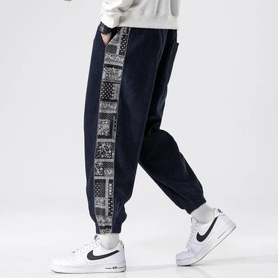 Casual sweatpants voor heren | met stijlvolle print aan de zijkant