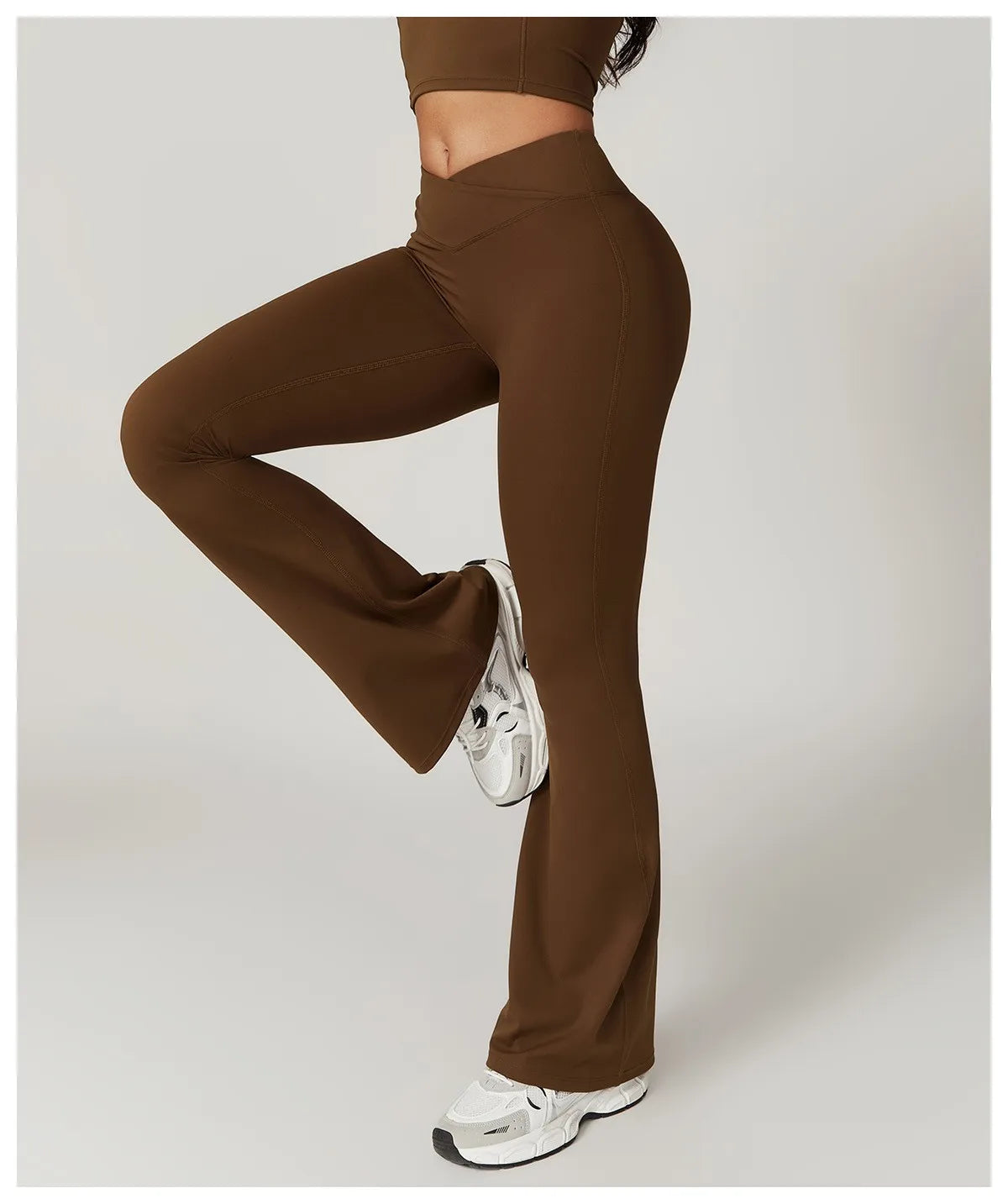 Dames Comfortabele Flared Sportlegging Met Elastische Tailleband | Yoga