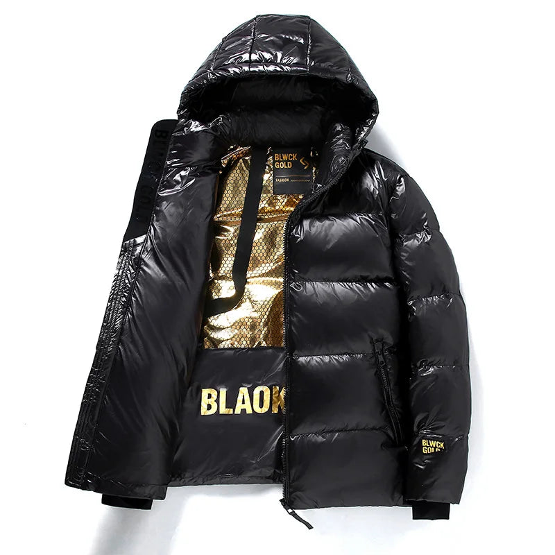 Heren winter donsjack met capuchon