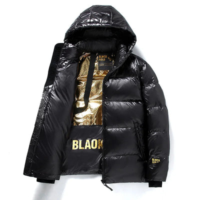 Heren winter donsjack met capuchon