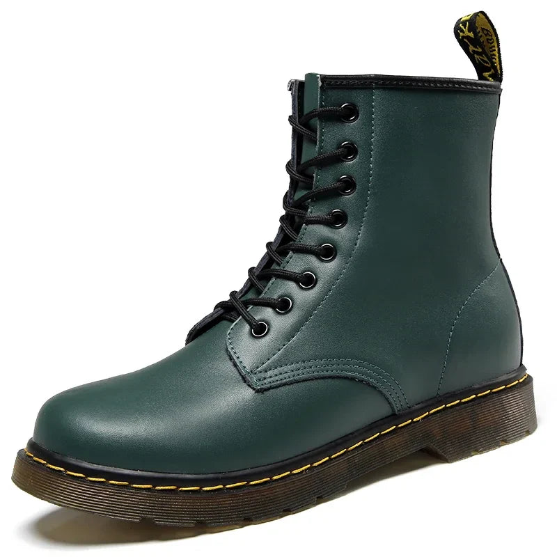 Unisex leren enkellaarzen voor de winter