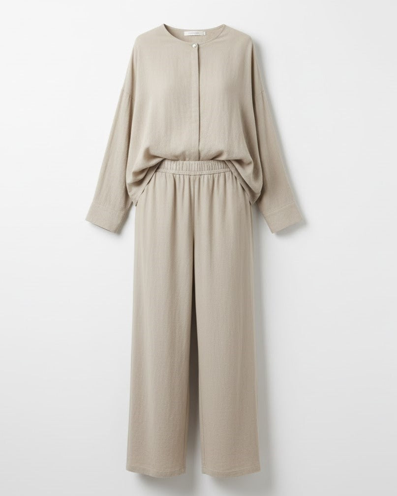 Ensemble deux pièces pour dames | Blouse ample & pantalon large