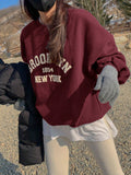 Brooklyn Crewneck | Burgundy Oversized Fleece