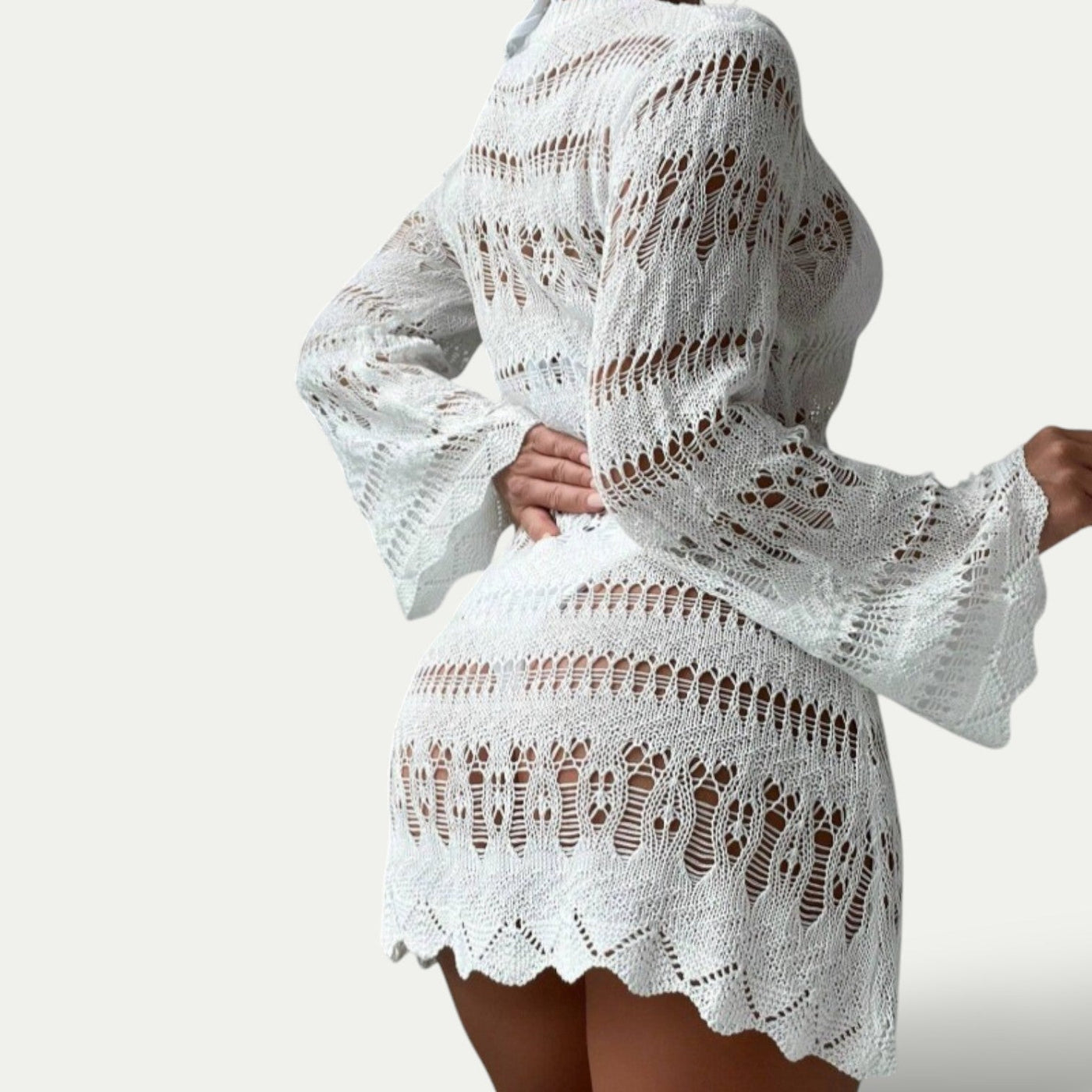 Luchtige Strand Cover-Up met Golfrand
