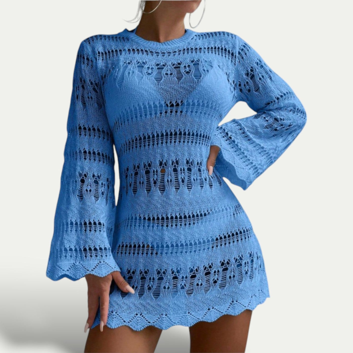Luchtige Strand Cover-Up met Golfrand