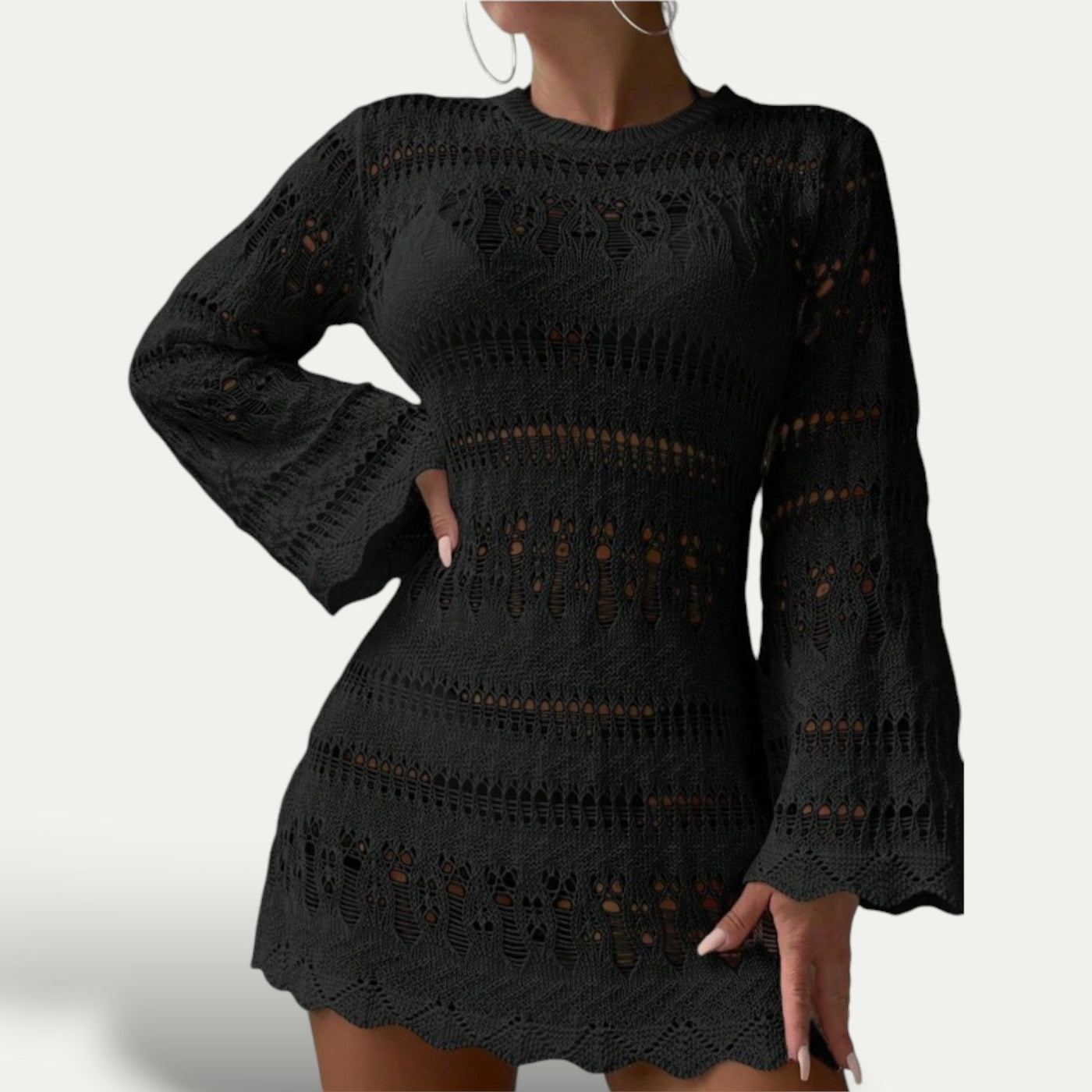 Luchtige Strand Cover-Up met Golfrand
