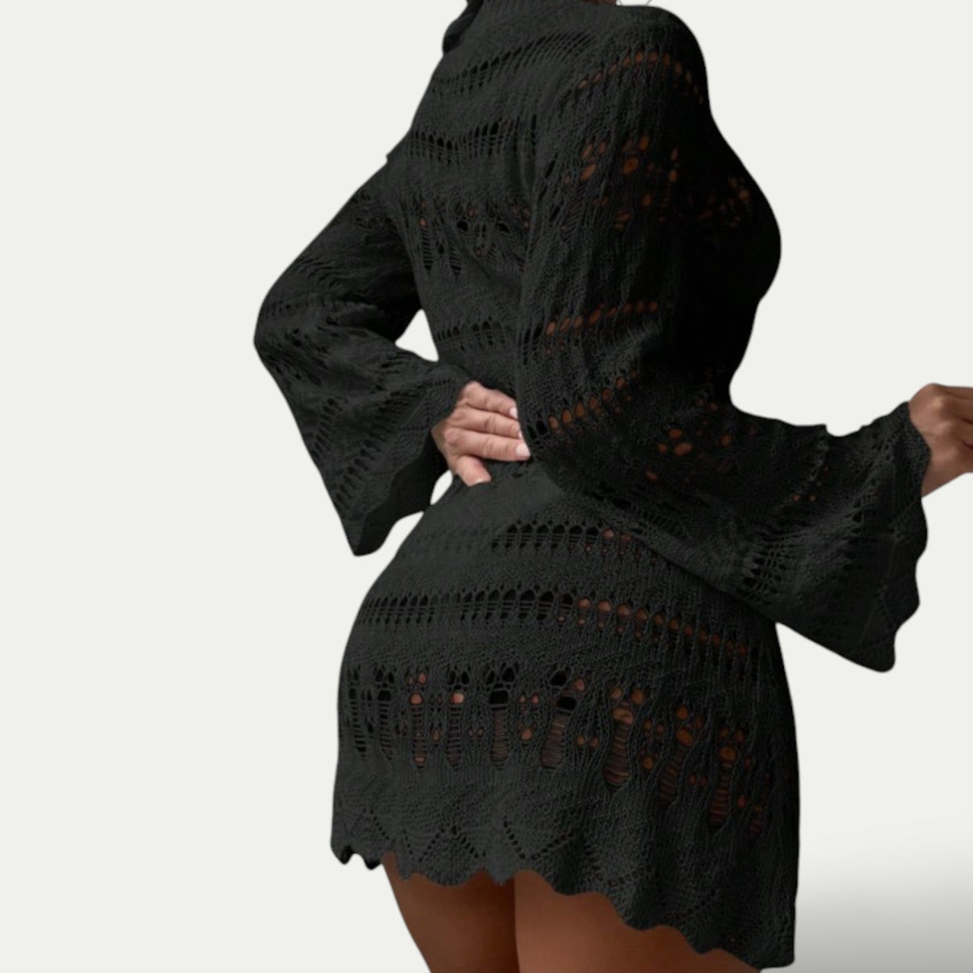 Luchtige Strand Cover-Up met Golfrand
