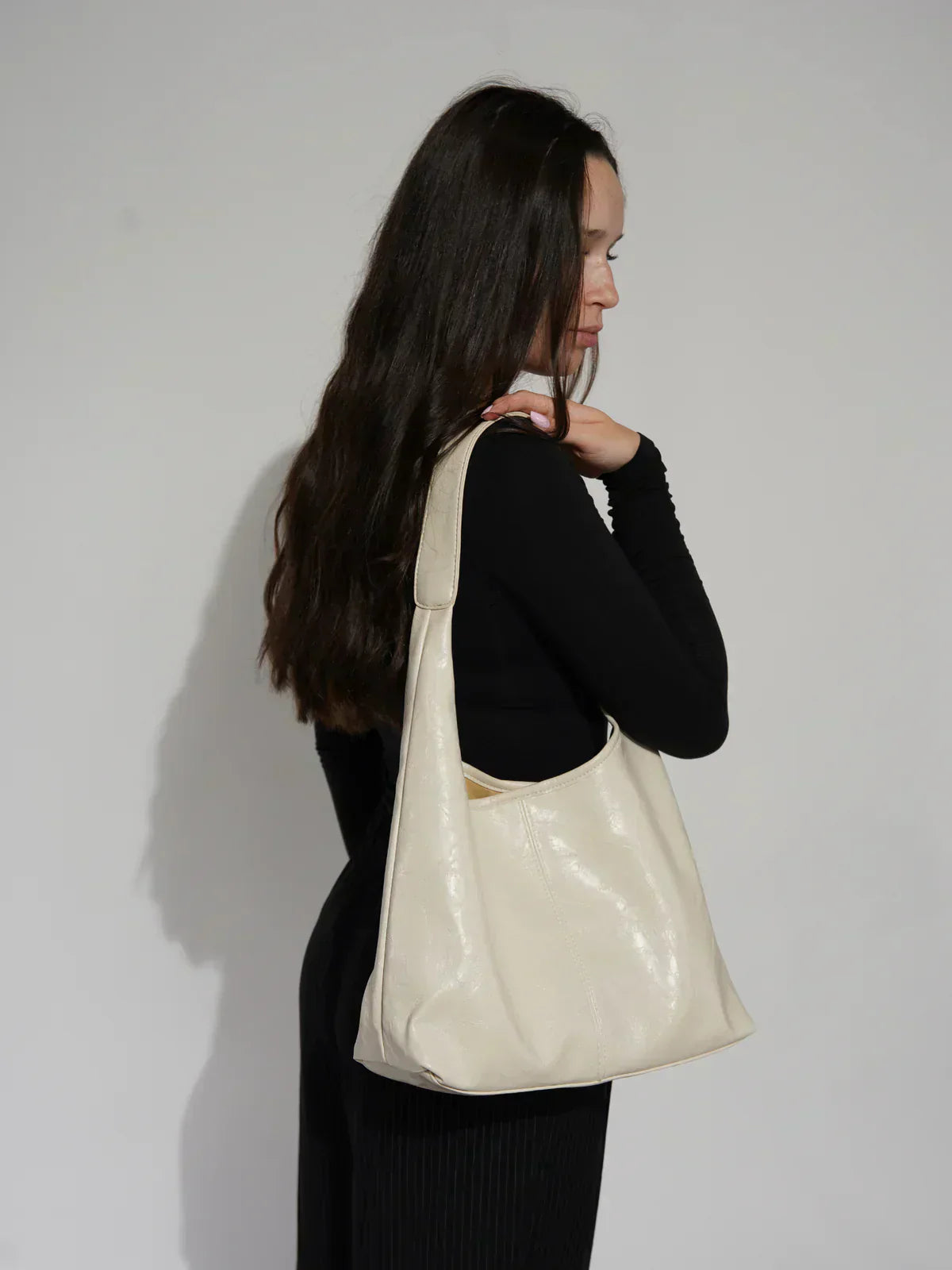 Dames Minimalistische Schoudertas | Ruime Hobo Bag